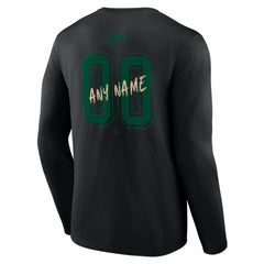 NHL Minnesota Wild Hustle Personalized Name & Number Long Sleeve T-Shirt