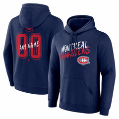 NHL Montreal Canadiens Big & Tall Hustle Personalized Name & Number Hoodie