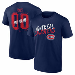 NHL Montreal Canadiens Hustle Personalized Name & Number T-Shirt