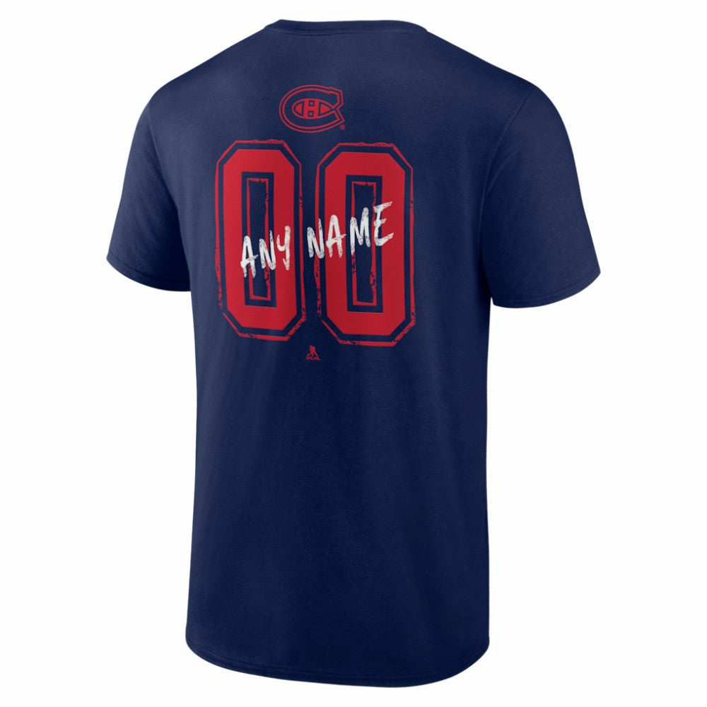 NHL Montreal Canadiens Hustle Personalized Name & Number T-Shirt