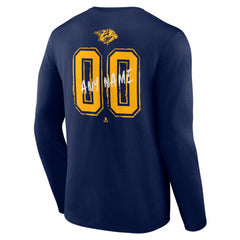 NHL Nashville Predators Hustle Personalized Name & Number Long Sleeve T-Shirt