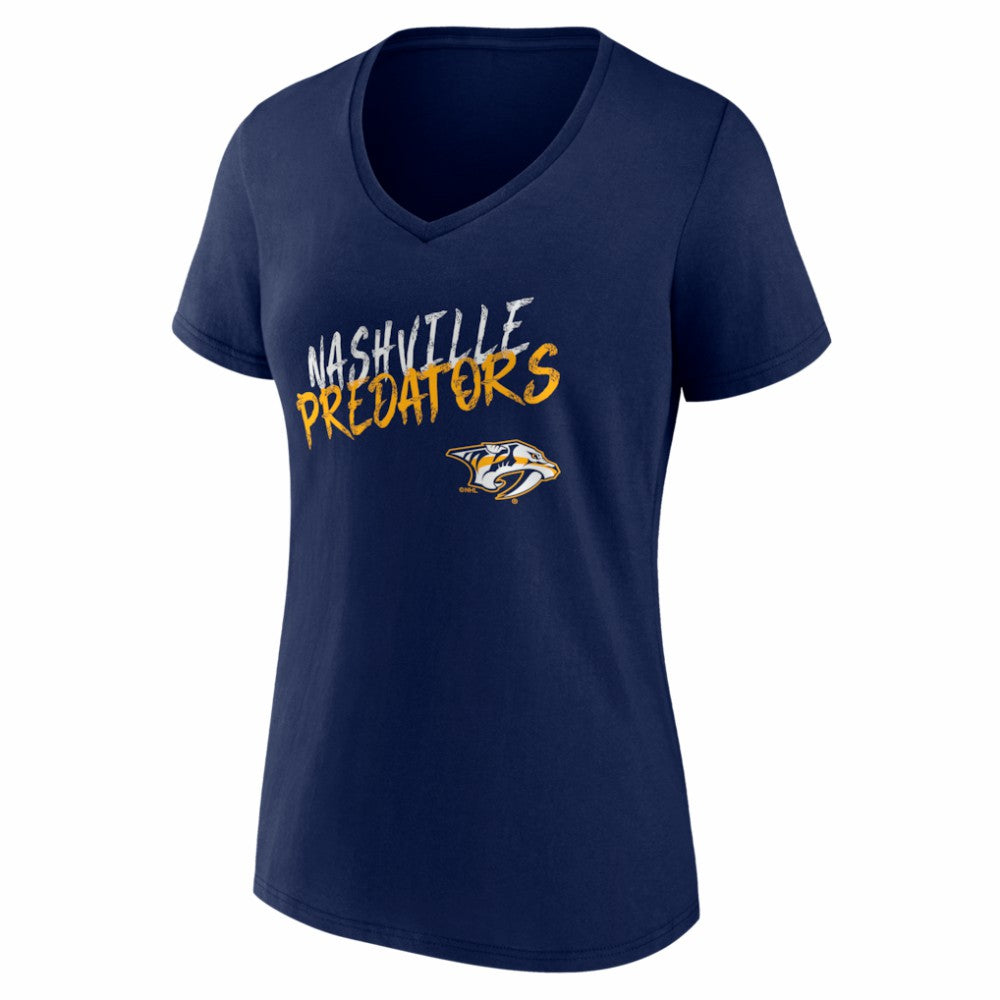 NHL Nashville Predators Women's Hustle Personalized Name & Number V-Neck T-Shirt