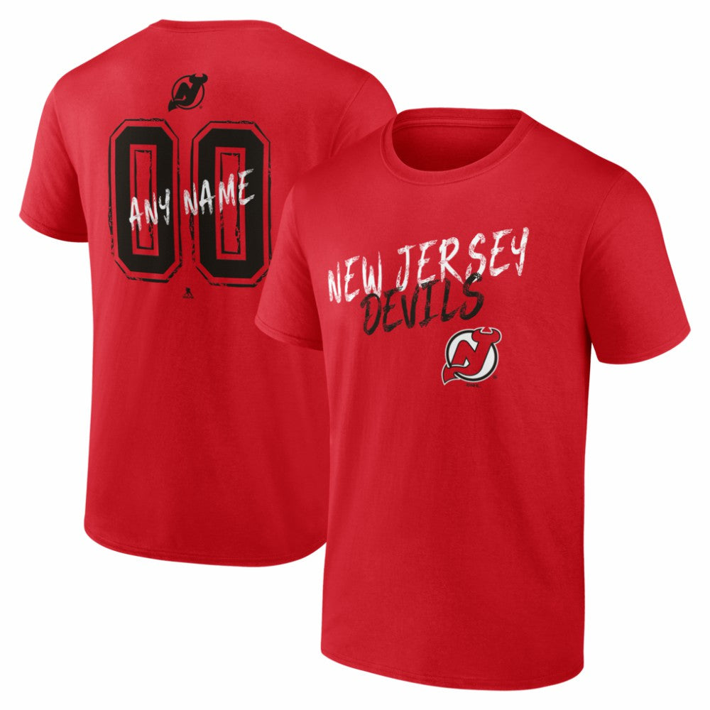 NHL New Jersey Devils Big & Tall Hustle Personalized Name & Number T-Shirt