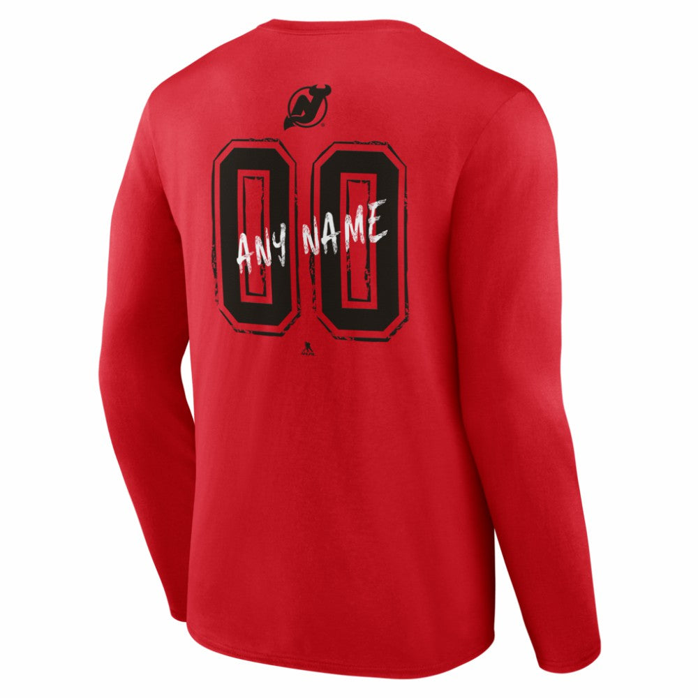 NHL New Jersey Devils Hustle Personalized Name & Number Long Sleeve T-Shirt