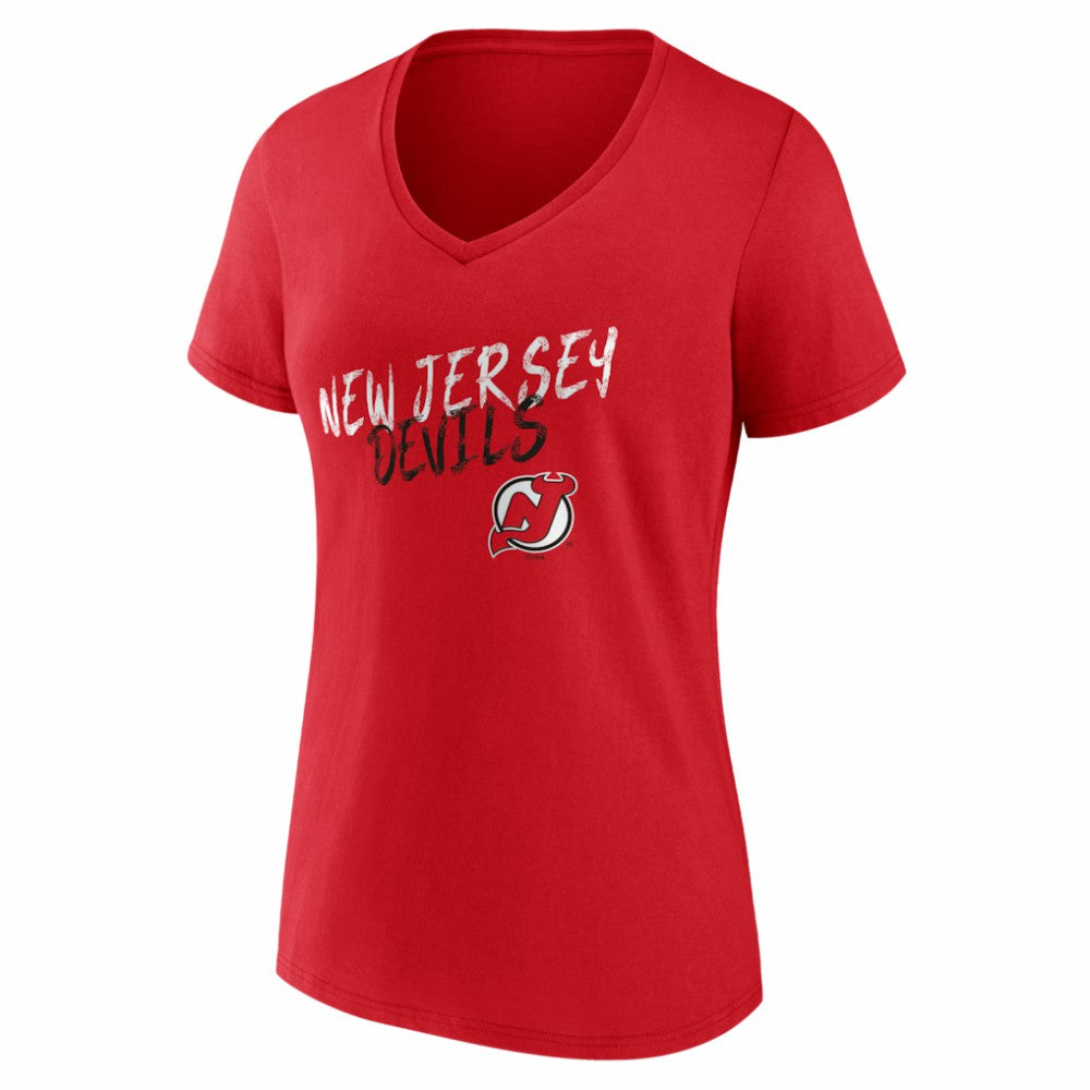 NHL New Jersey Devils Women's Hustle Personalized Name & Number V-Neck T-Shirt