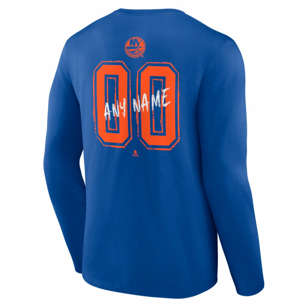 NHL New York Islanders Hustle Personalized Name & Number Long Sleeve T-Shirt