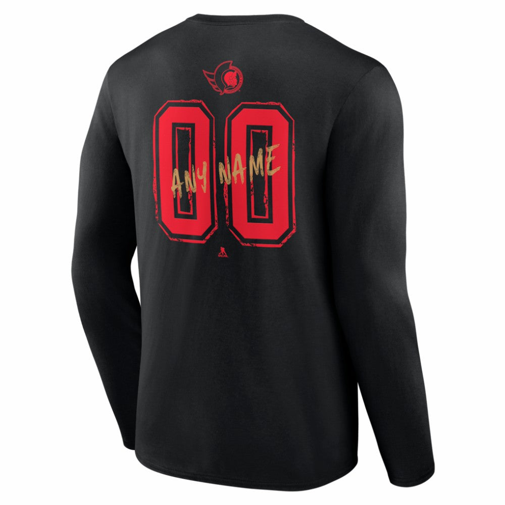 NHL Ottawa Senators Hustle Personalized Name & Number Long Sleeve T-Shirt