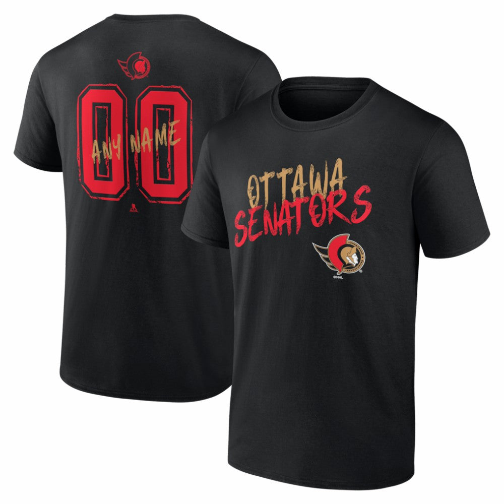 NHL Ottawa Senators Hustle Personalized Name & Number T-Shirt