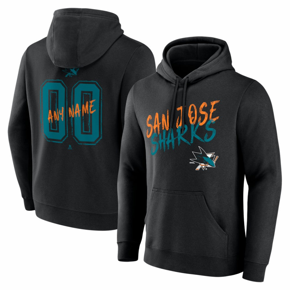 NHL San Jose Sharks Hustle Personalized Name & Number Hoodie