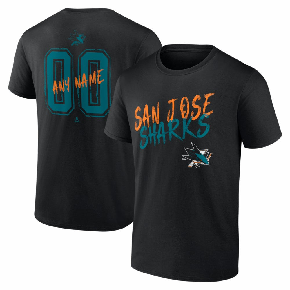 NHL San Jose Sharks Hustle Personalized Name & Number T-Shirt