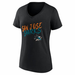 NHL San Jose Sharks Women's Hustle Personalized Name & Number V-Neck T-Shirt