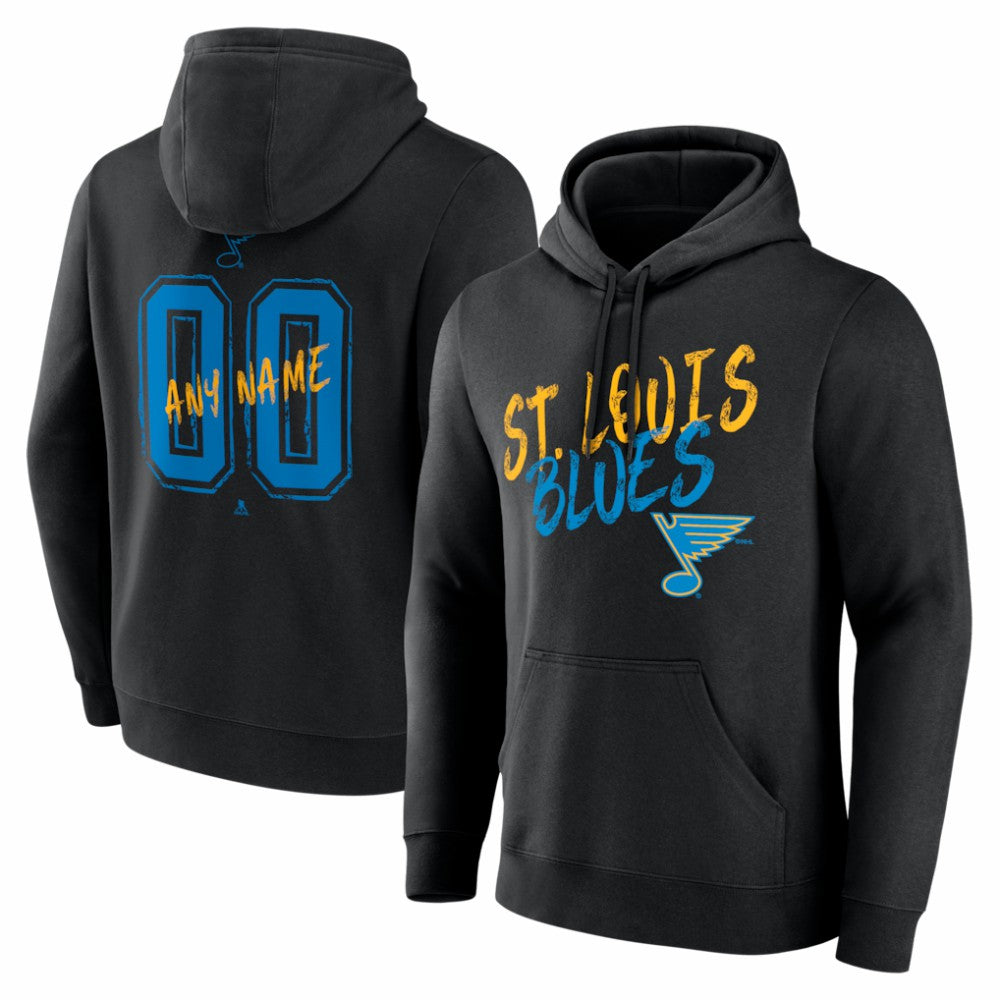 NHL St. Louis Blues Big & Tall Hustle Personalized Name & Number Hoodie