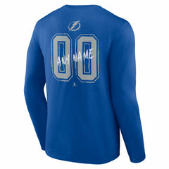 NHL Tampa Bay Lightning Hustle Personalized Name & Number Long Sleeve T-Shirt