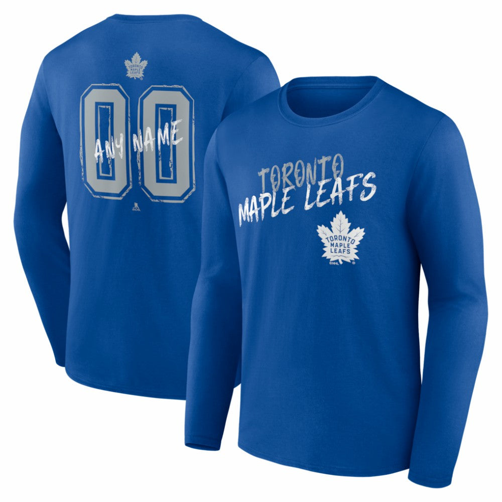 NHL Toronto Maple Leafs Hustle Personalized Name & Number Long Sleeve T-Shirt
