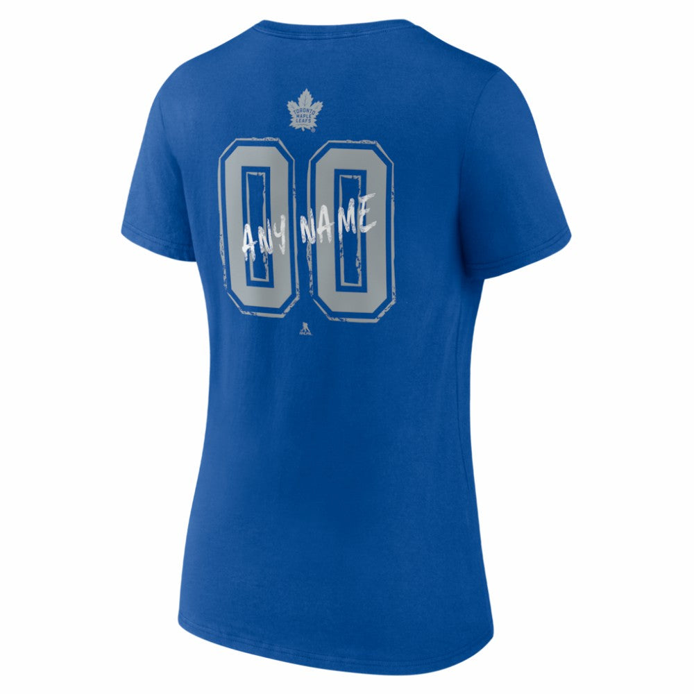 NHL Toronto Maple Leafs Women's Hustle Personalized Name & Number V-Neck T-Shirt