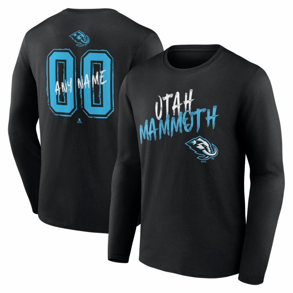 NHL Utah Mammoth Hustle Personalized Name & Number Long Sleeve T-Shirt