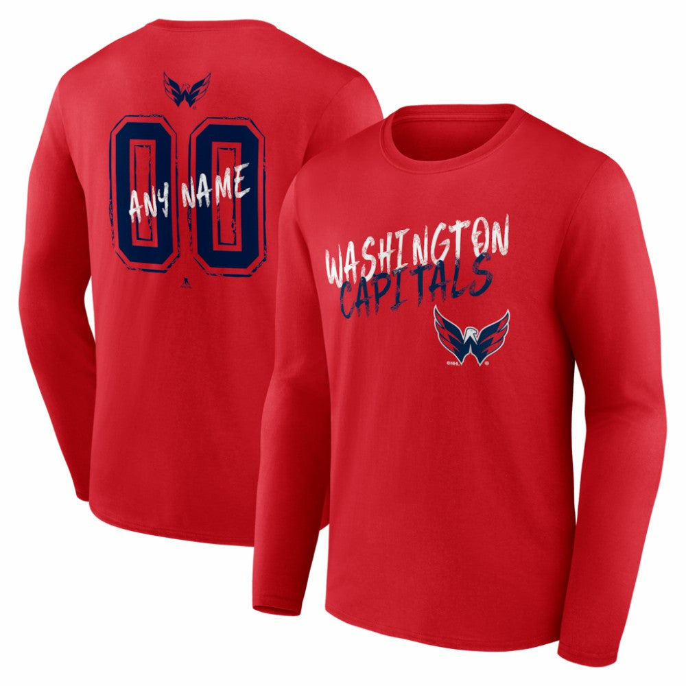 NHL Washington Capitals Hustle Personalized Name & Number Long Sleeve T-Shirt