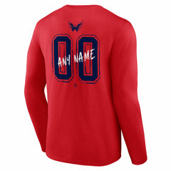 NHL Washington Capitals Hustle Personalized Name & Number Long Sleeve T-Shirt