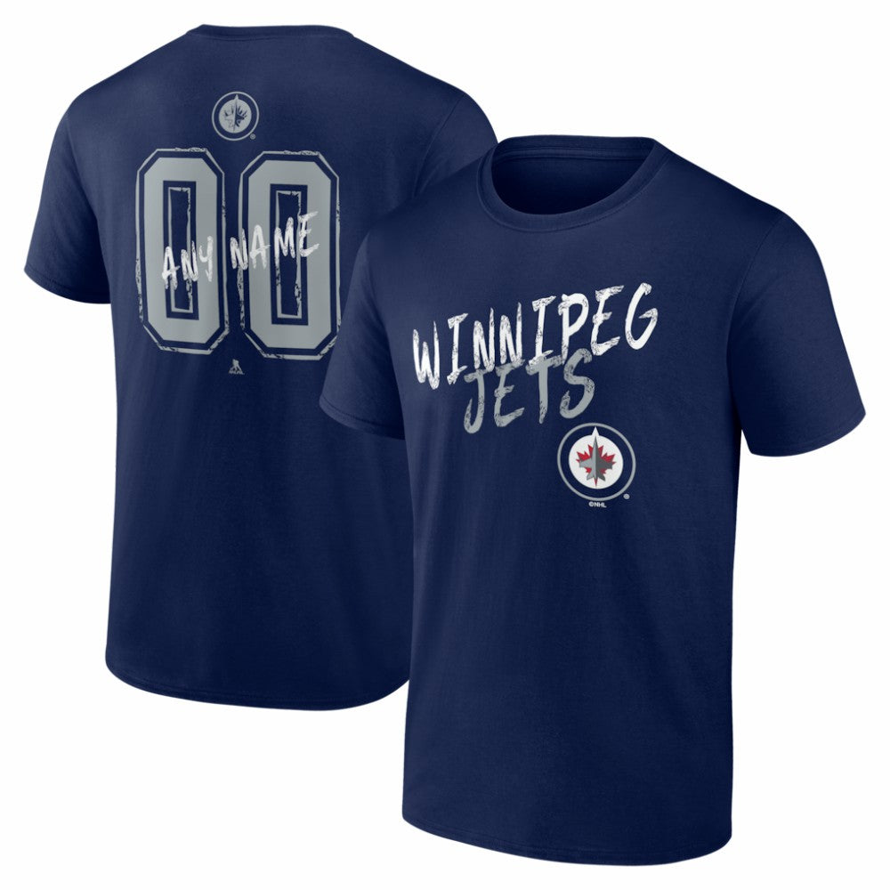 NHL Winnipeg Jets Big & Tall Hustle Personalized Name & Number T-Shirt