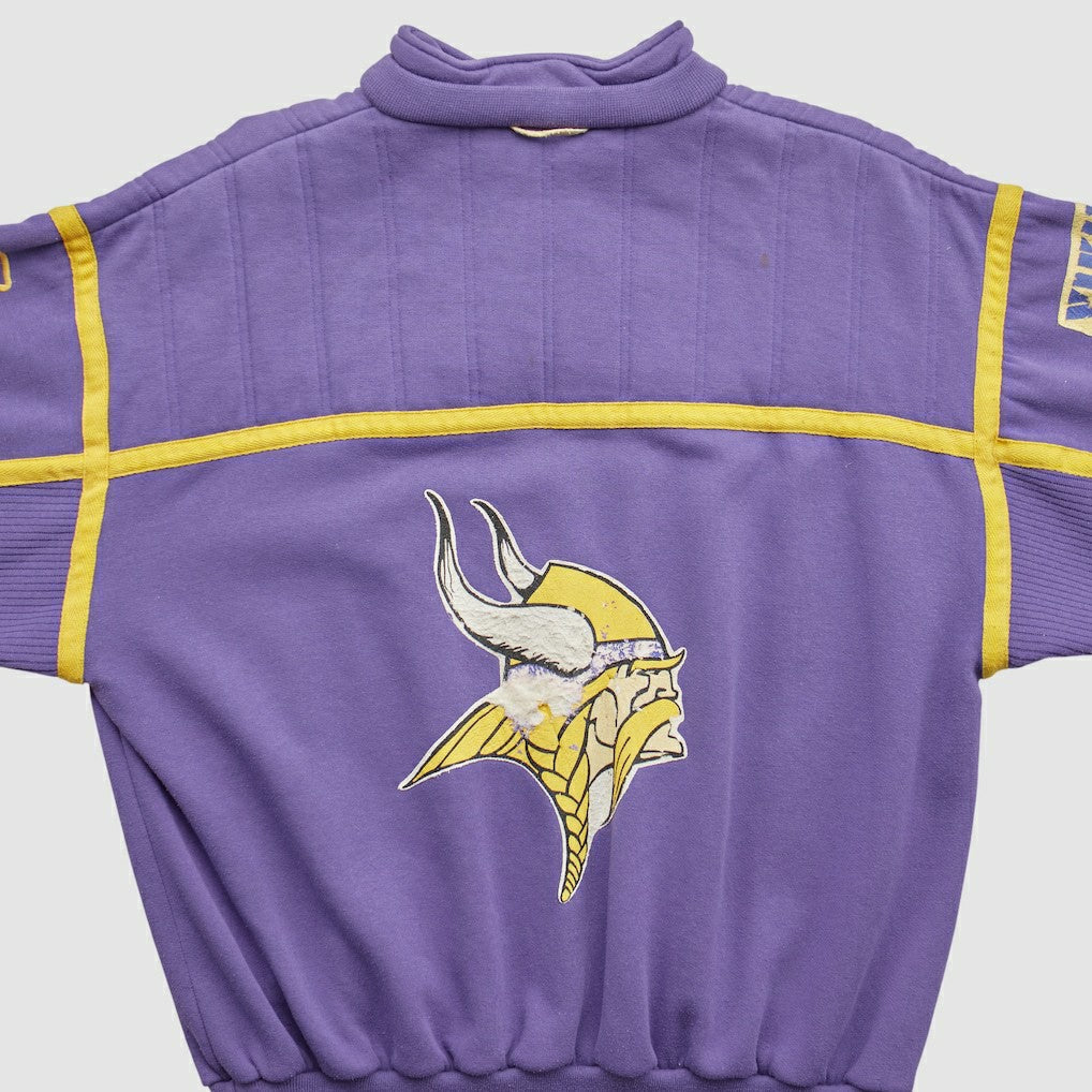 90s 1/4 Zip Sweatshirt - Minnesota Vikings Sweatshirts
