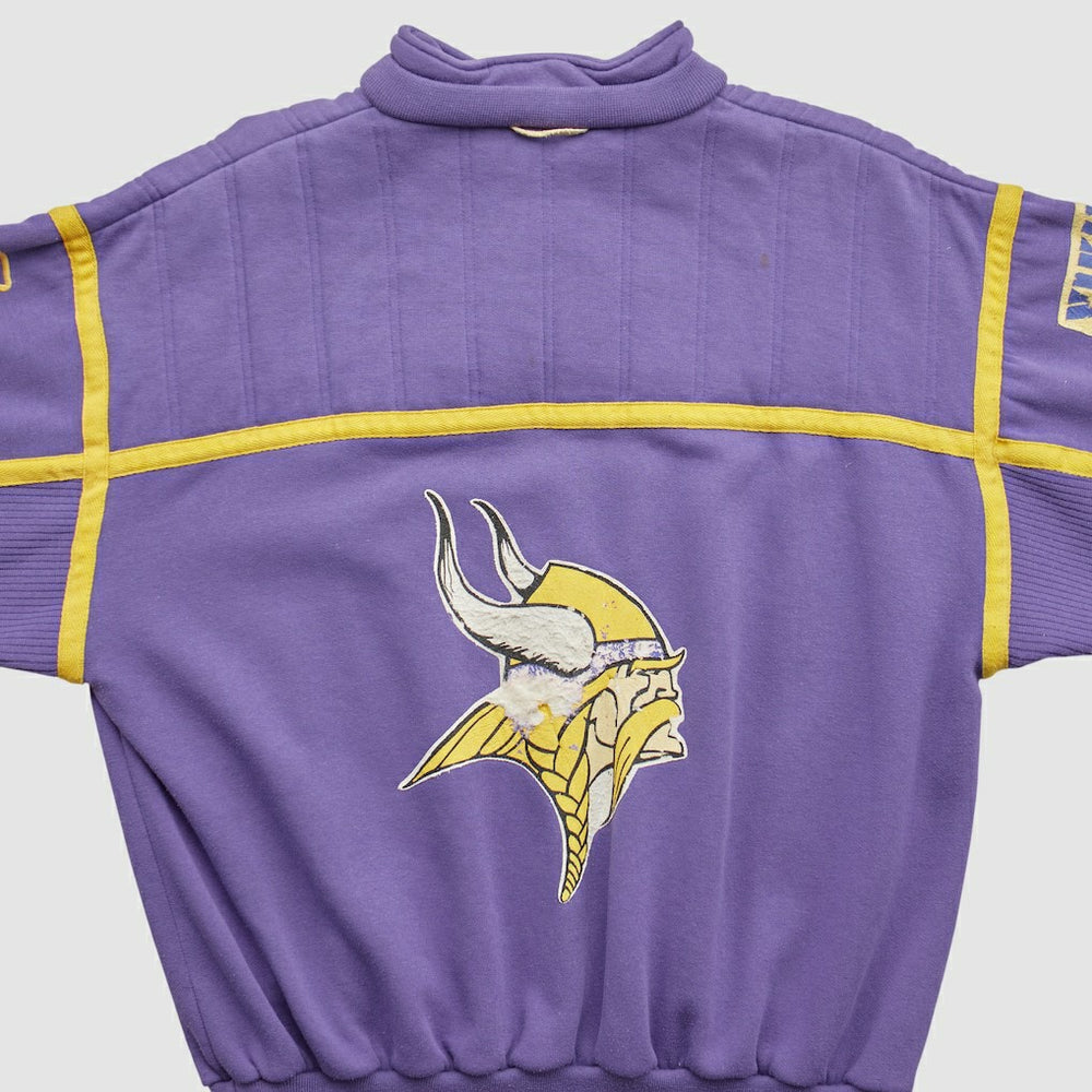 90s 1/4 Zip Sweatshirt - Minnesota Vikings Sweatshirts