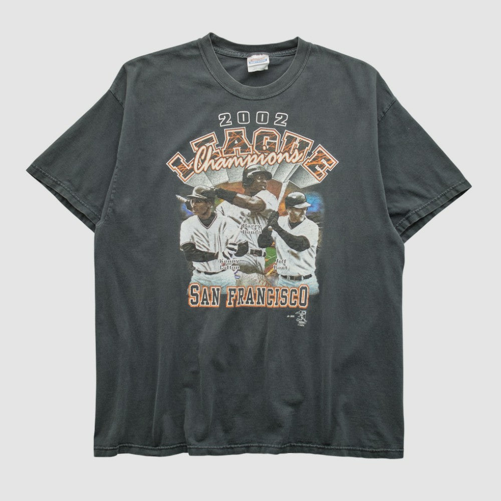 Black San Francisco Giants Hanes 2002 T-shirt