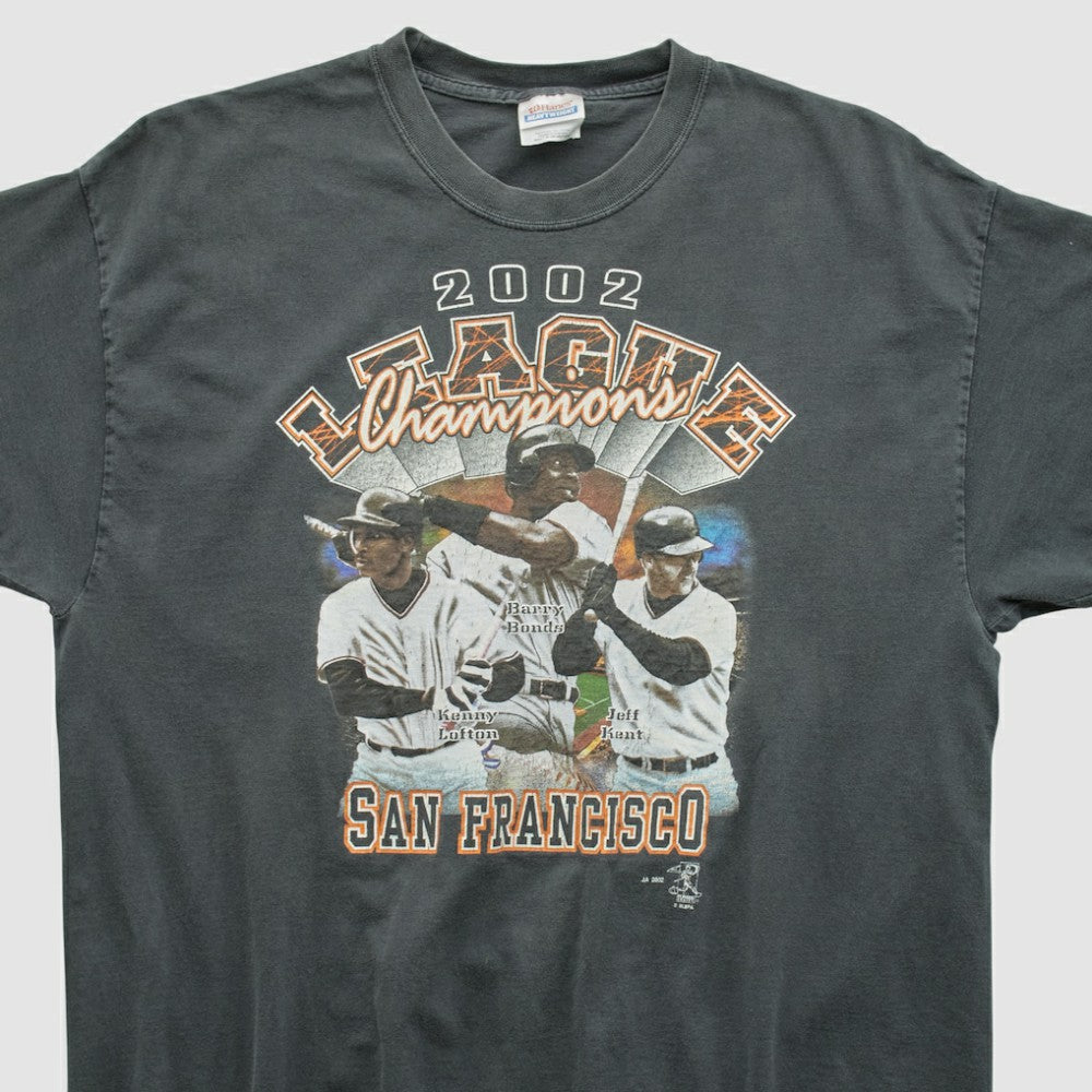 Black San Francisco Giants Hanes 2002 T-shirt
