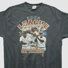 Black San Francisco Giants Hanes 2002 T-shirt