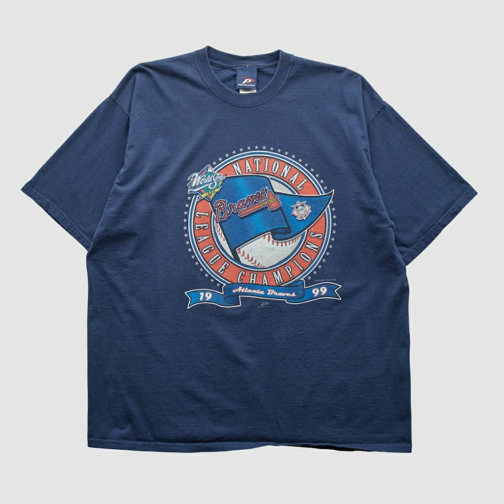Navy Atlanta Braves Pro Player 1999 T-shirt