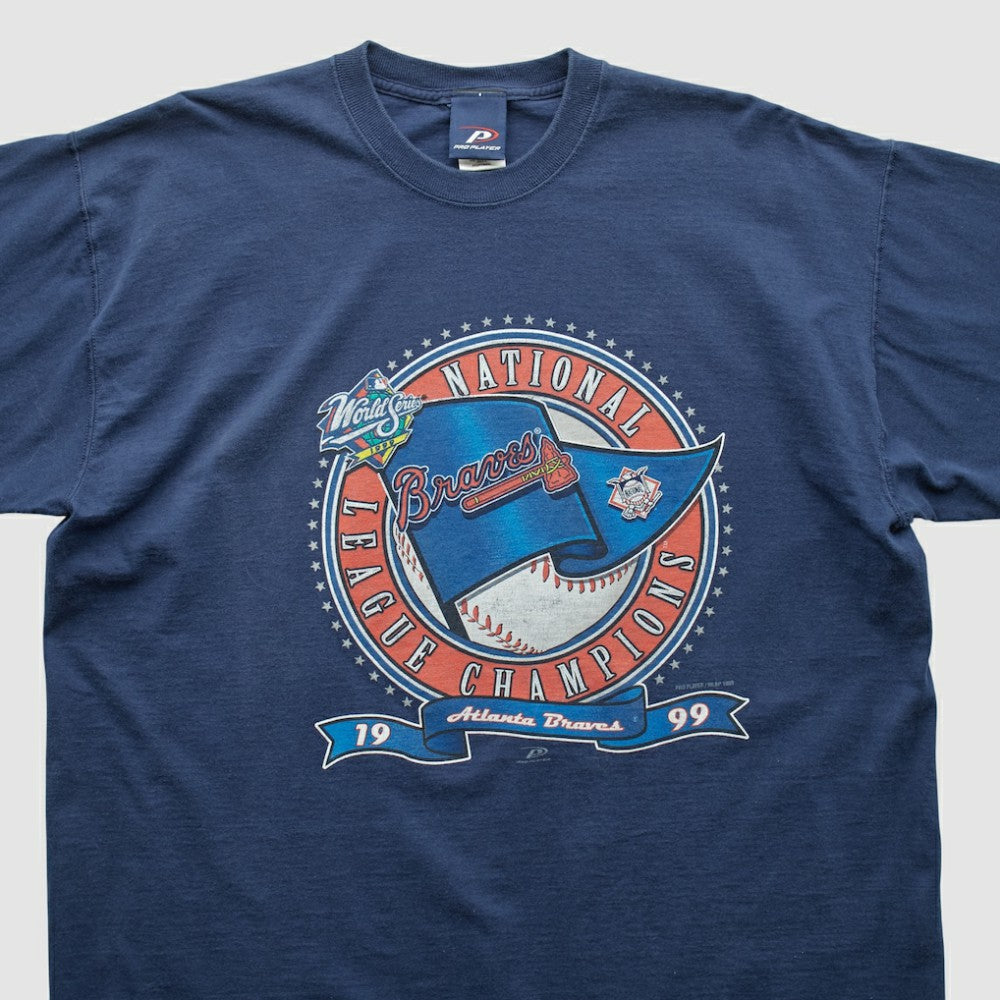 Navy Atlanta Braves Pro Player 1999 T-shirt
