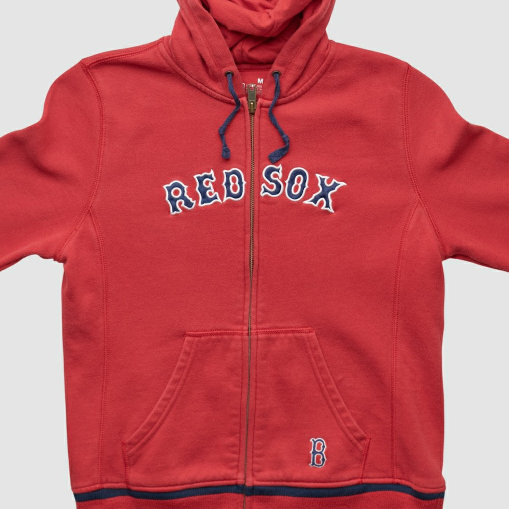 Red Boston Red Sox Nike 2000s Hooded Full Zip Sweatshirt