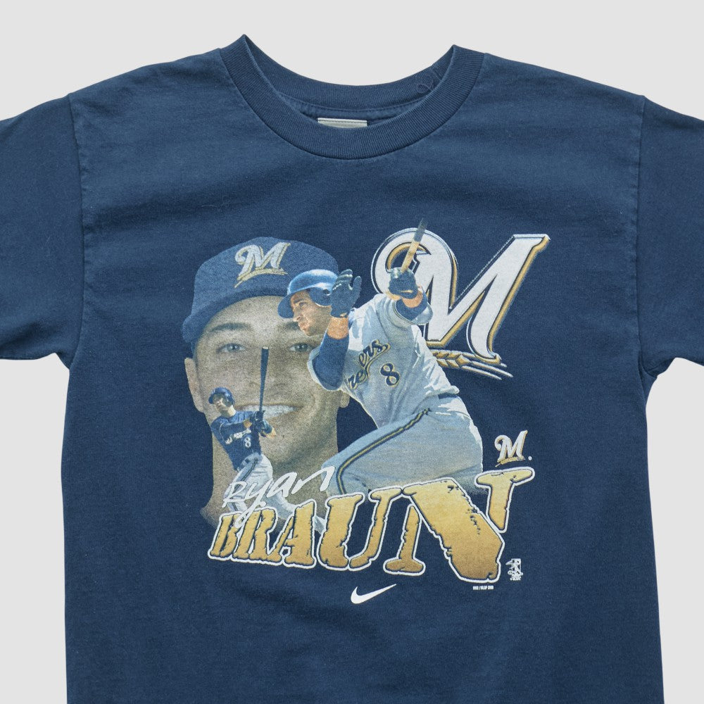 Navy Ryan Braun Nike 2010s T-shirt