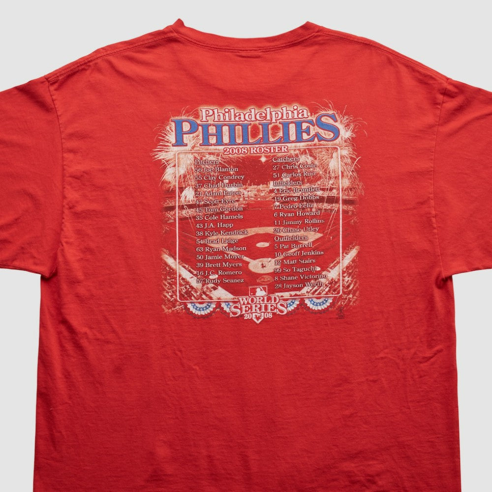 Red Philadelphia Phillies Majestic 2008 T-shirt