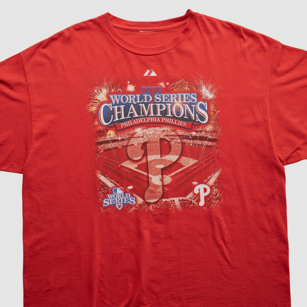 Red Philadelphia Phillies Majestic 2008 T-shirt