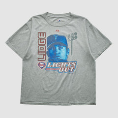 Heather Gray Brad Lidge Majestic 2000s T-shirt