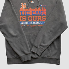 Charcoal New York Mets Majestic 2015 Hooded Pullover Sweatshirt