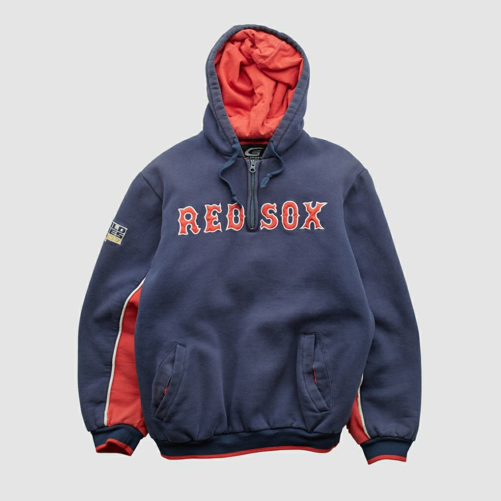 Navy Boston Red Sox GIII Sports 2007 Hooded 1/4 Zip Sweatshirt