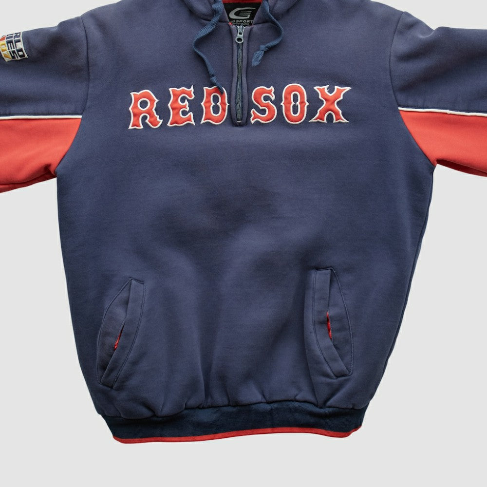 Navy Boston Red Sox GIII Sports 2007 Hooded 1/4 Zip Sweatshirt