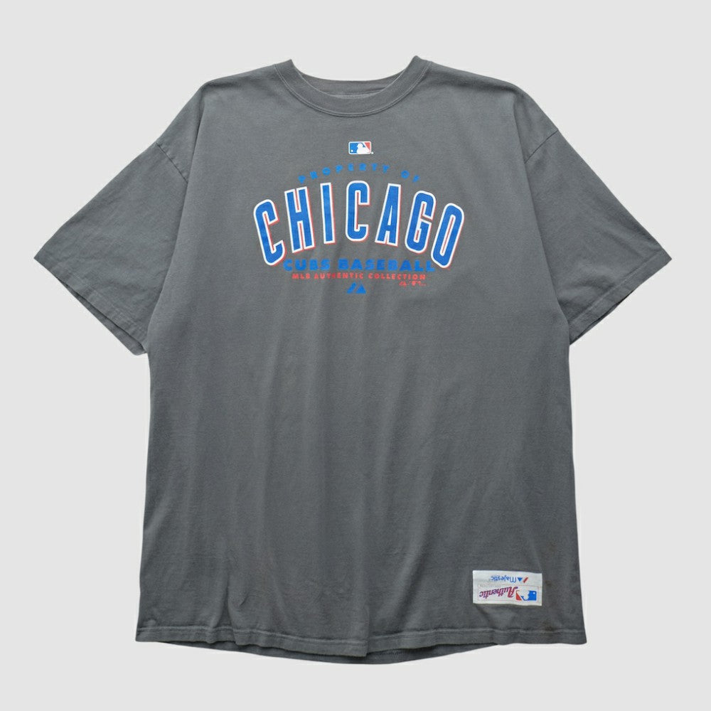 Gray Chicago Cubs Majestic 2000s T-shirt