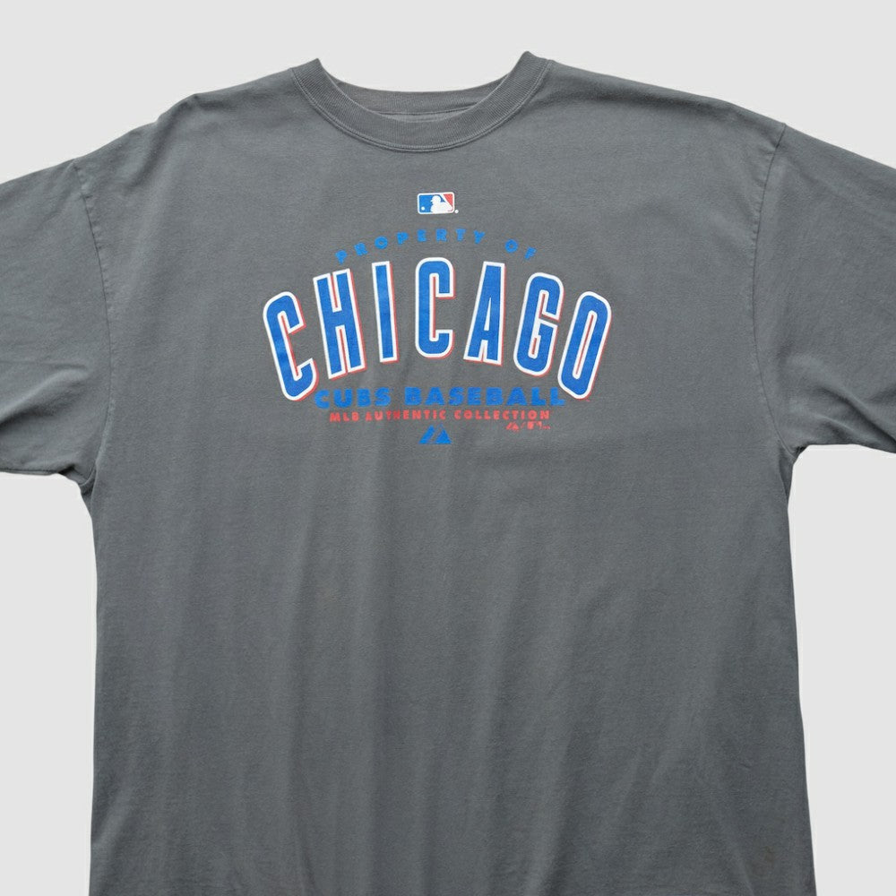 Gray Chicago Cubs Majestic 2000s T-shirt