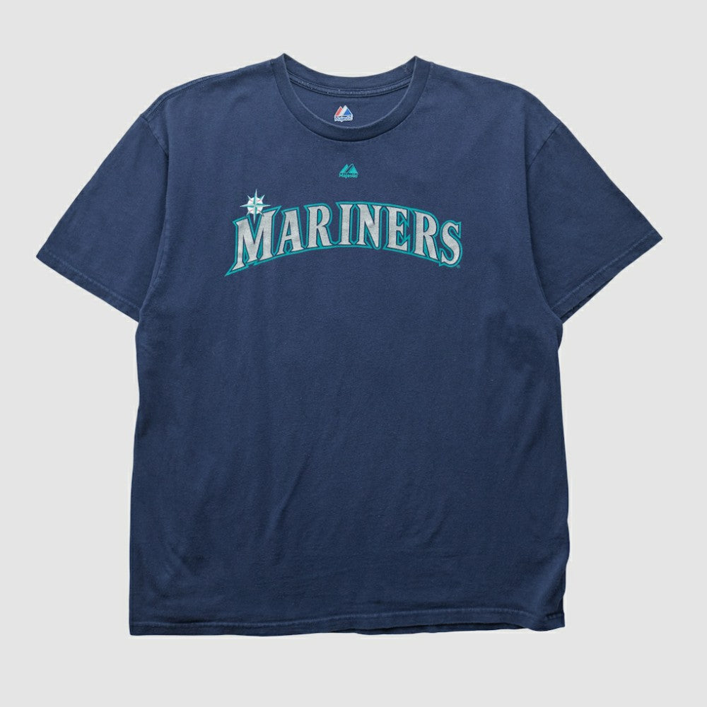 Navy Seattle Mariners Majestic 2000s T-shirt