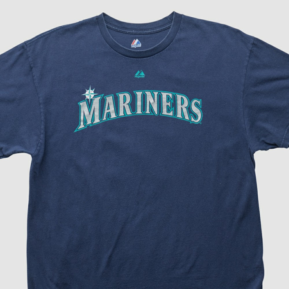 Navy Seattle Mariners Majestic 2000s T-shirt