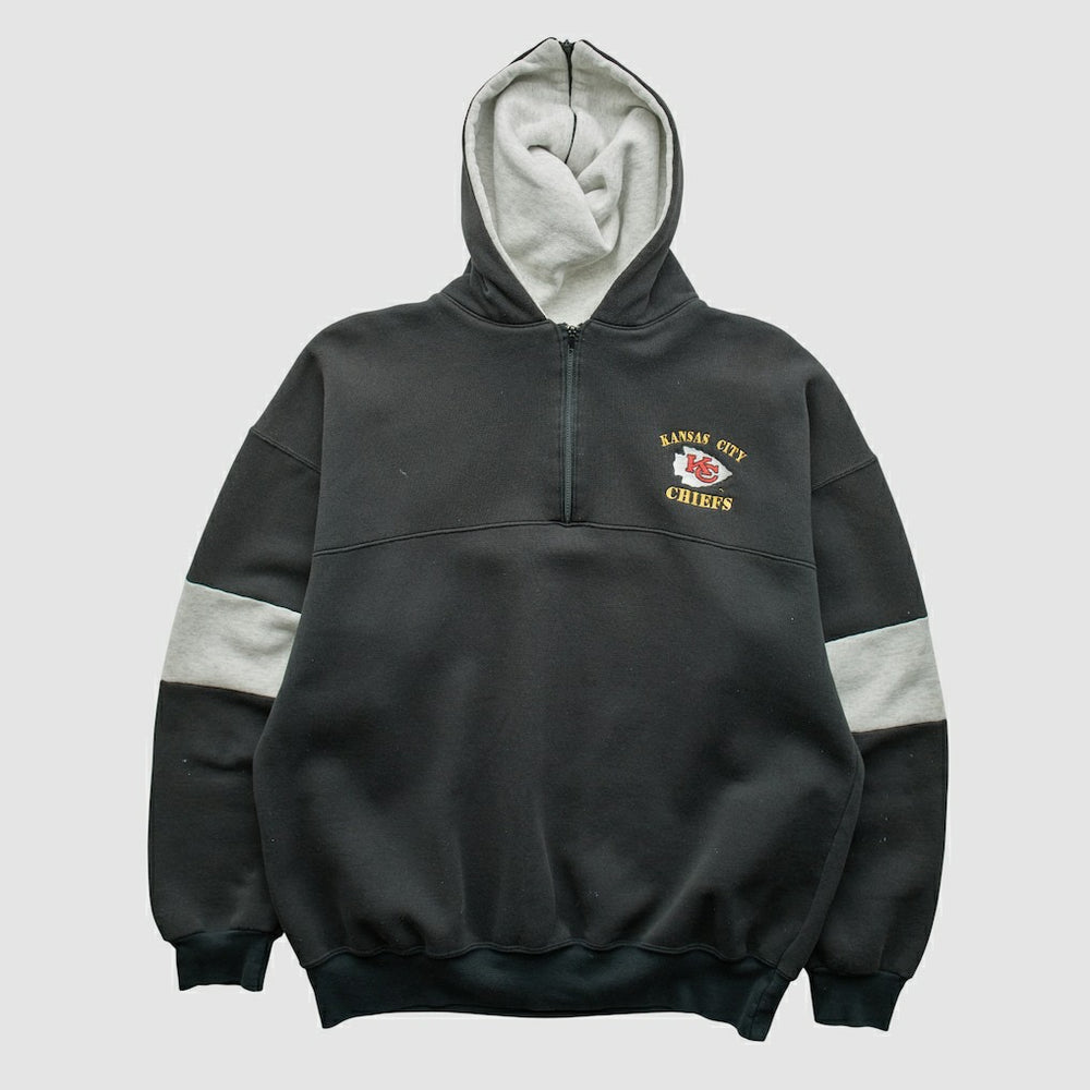Dodger 90s Hooded 1/4 Zip Sweatshirt - Kansas City Chiefs Sweatshirts