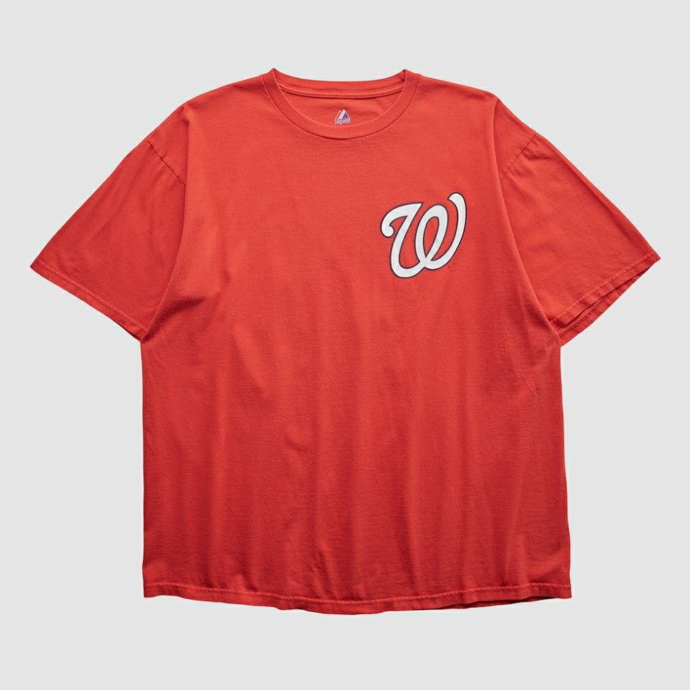 Red Washington Nationals Majestic 2000s T-shirt