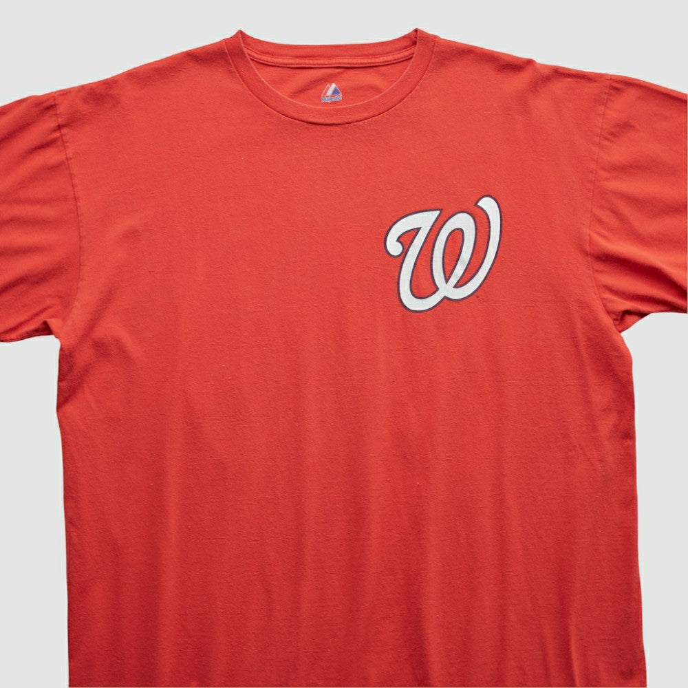 Red Washington Nationals Majestic 2000s T-shirt