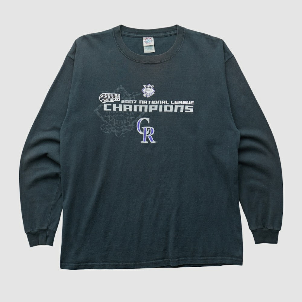 Black Colorado Rockies Delta 2007 Long Sleeve T-shirt