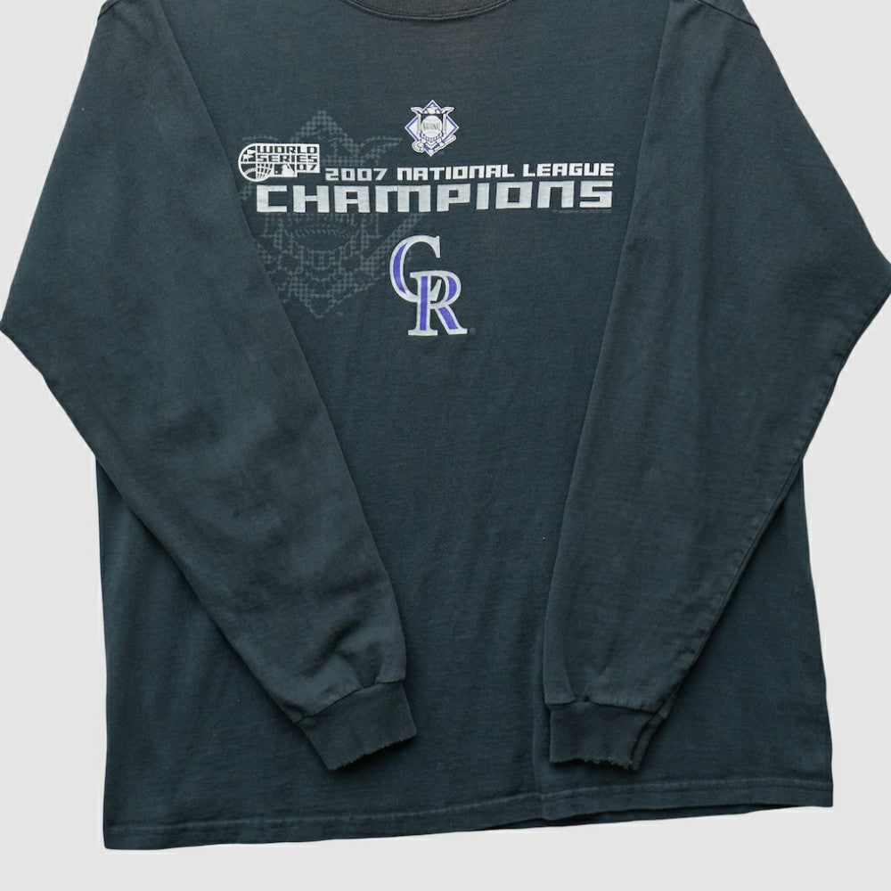 Black Colorado Rockies Delta 2007 Long Sleeve T-shirt