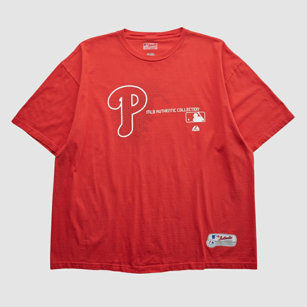 Red Philadelphia Phillies Majestic 2000s T-shirt