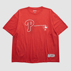 Red Philadelphia Phillies Majestic 2000s T-shirt