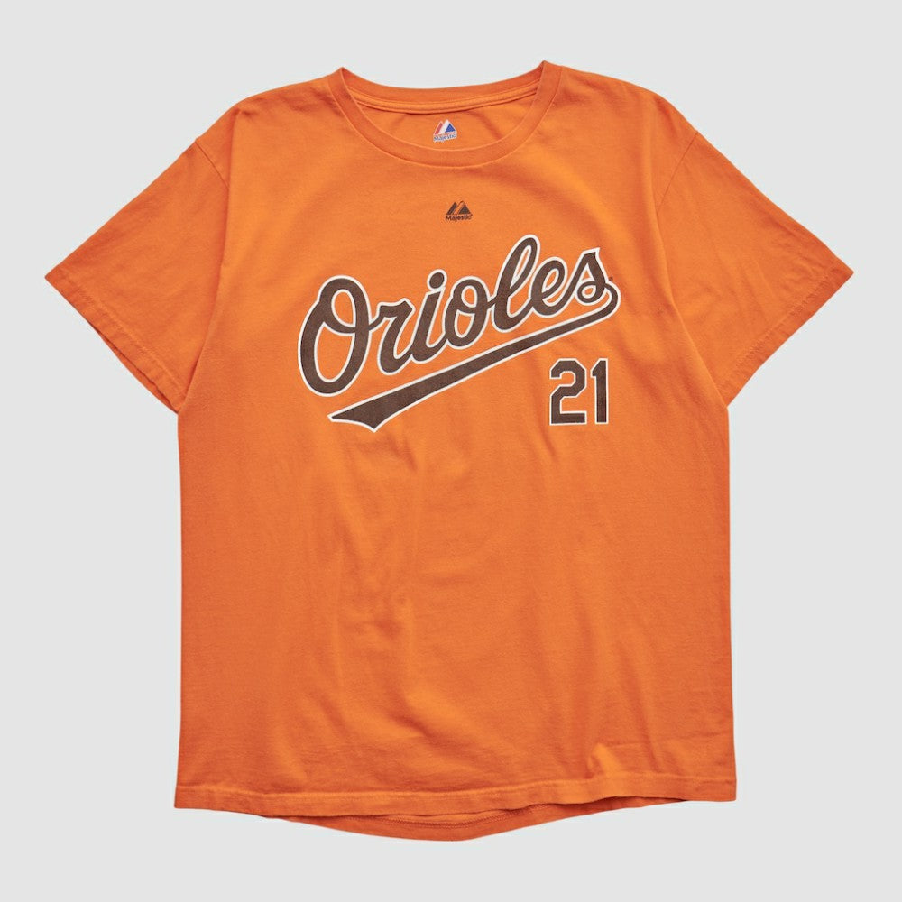 Orange Baltimore Orioles Majestic 2000s T-shirt
